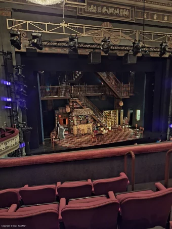 Broadhurst Theatre Mezzanine D5 view from seat photo