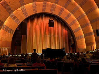 Radio City Music Hall Orchestra 6 D605 view from seat photo