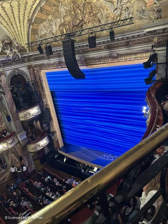 Novello Theatre Grand Circle Box F1 view from seat photo