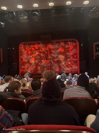 Minskoff Theatre Orchestra X125 view from seat photo