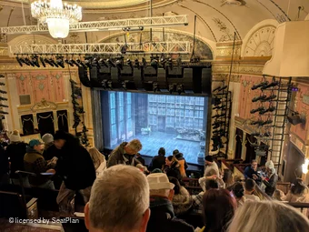 Neil Simon Theatre Mezzanine O8 view from seat photo