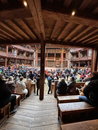 Shakespeare's Globe Theatre Lower Gallery - Bay G E50 view from seat photo