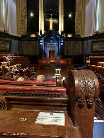 London County Hall Courtroom Stalls E133 view from seat photo