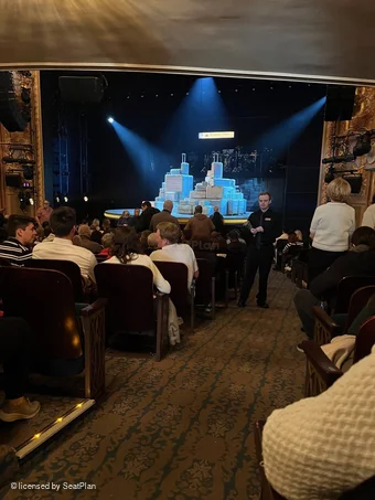 Longacre Theatre Orchestra Q1 view from seat photo
