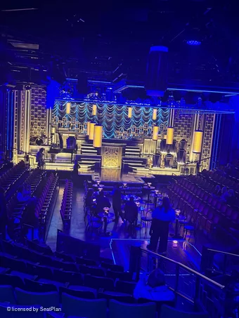 Circle in the Square Theatre Orchestra J110 view from seat photo