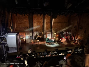 Minetta Lane Theatre Mezzanine CC112 view from seat photo