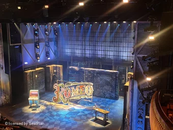 Stephen Sondheim Theatre Mezzanine DD12 view from seat photo