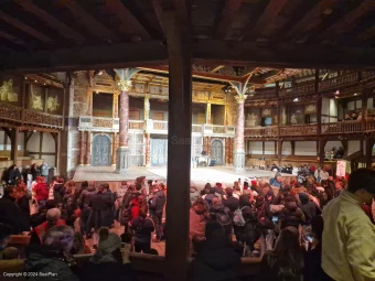 Shakespeare's Globe Theatre Lower Gallery - Bay J E68 view from seat photo