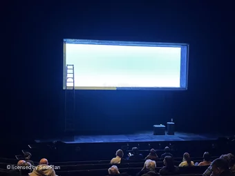 Barbican Theatre Stalls L28 view from seat photo