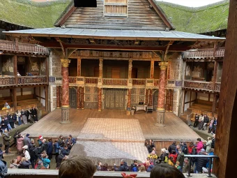 Shakespeare's Globe Theatre Middle Gallery - Bay H D35 view from seat photo