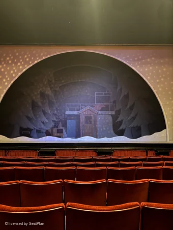 Peacock Theatre Stalls H17 view from seat photo