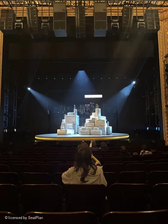 Longacre Theatre Orchestra M108 view from seat photo