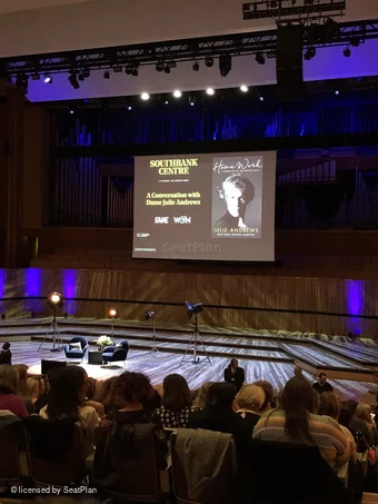 Queen Elizabeth Hall Rear Stalls AA2 view from seat photo