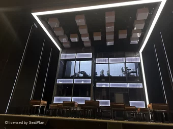 Peacock Theatre Stalls B17 view from seat photo