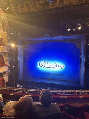 Shaftesbury Theatre Royal Circle D12 view from seat photo