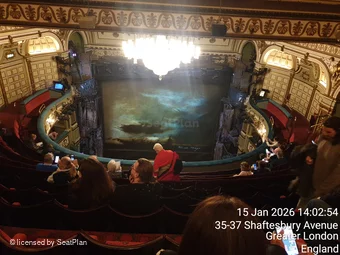 Sondheim Theatre Grand Circle K15 view from seat photo