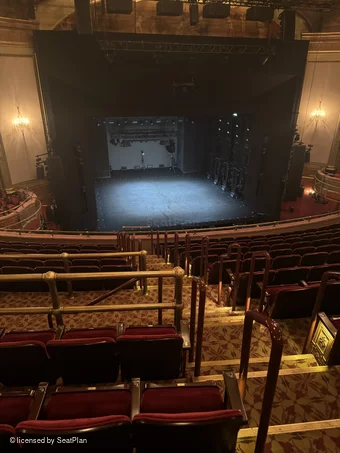 St James Theatre Mezzanine M3 view from seat photo