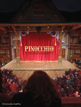 Shakespeare's Globe Theatre Middle Gallery - Bay H B30 view from seat photo