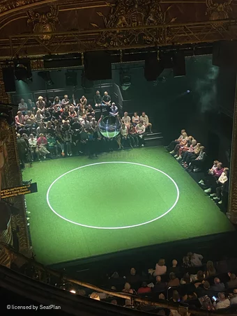 Theatre Royal Haymarket Upper Circle F16 view from seat photo