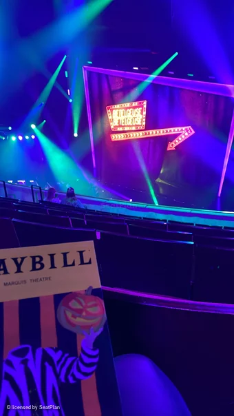 Marquis Theatre Mezzanine H26 view from seat photo