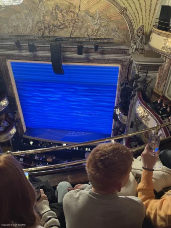 Novello Theatre Balcony B4 view from seat photo