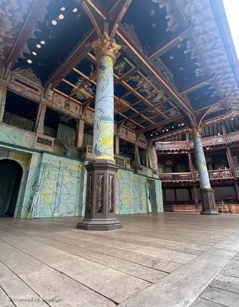 Shakespeare's Globe Theatre Yard Standing B28 view from seat photo
