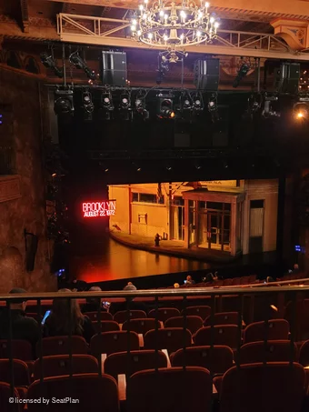 August Wilson Theatre Mezzanine H11 view from seat photo