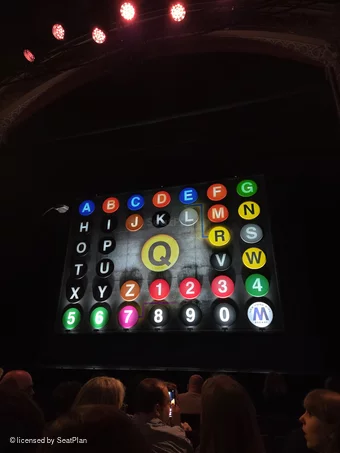 Shaftesbury Theatre Stalls F16 view from seat photo