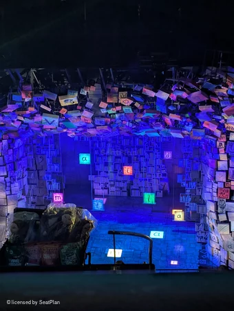 Cambridge Theatre Upper Circle J15 view from seat photo