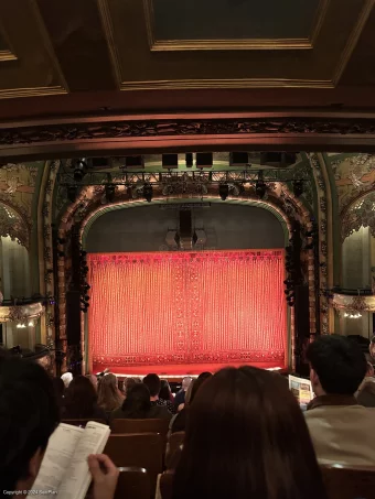 New Amsterdam Theatre Mezzanine KK107 view from seat photo