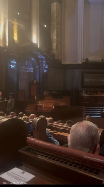 London County Hall Courtroom Stalls F161 view from seat photo