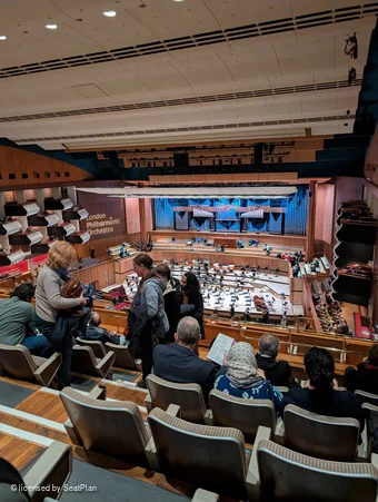 Royal Festival Hall Balcony H4 view from seat photo