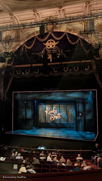 London Coliseum Dress Circle B23 view from seat photo