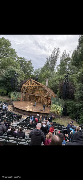 Regent's Park Open Air Theatre Upper Left S18 view from seat photo
