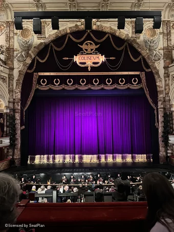 London Coliseum Dress Circle B32 view from seat photo