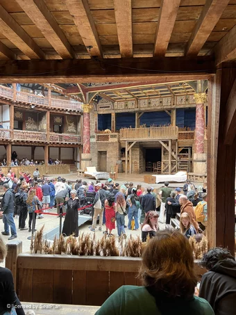 Shakespeare's Globe Theatre Lower Gallery - Bay G E45 view from seat photo