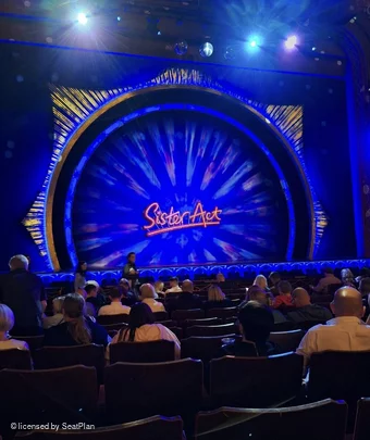 Dominion Theatre Stalls L34 view from seat photo