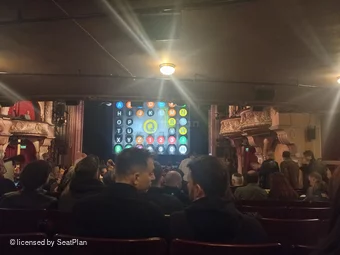 Shaftesbury Theatre Stalls W13 view from seat photo