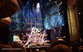 Shaftesbury Theatre Stalls Q34 view from seat photo