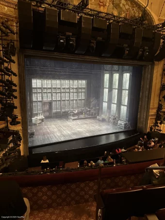 Neil Simon Theatre Mezzanine D1 view from seat photo