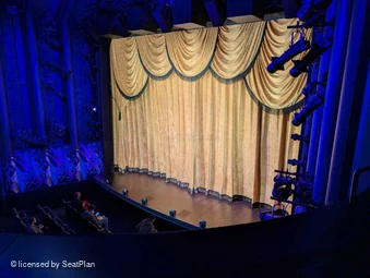 Trafalgar Theatre Dress Circle B1 view from seat photo