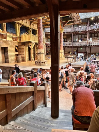 Shakespeare's Globe Theatre Lower Gallery - Bay N E90 view from seat photo