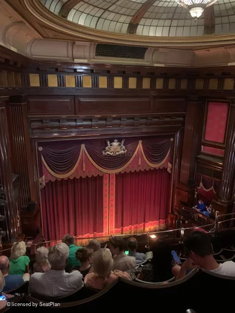 St Martin's Theatre Upper Circle F1 view from seat photo