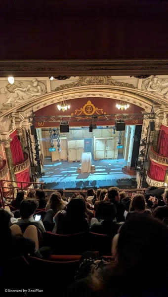 New Wimbledon Theatre Upper Circle J23 view from seat photo