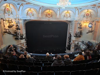 Ambassadors Theatre Circle H12 view from seat photo