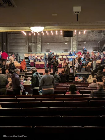 Hudson Theatre Orchestra U108 view from seat photo