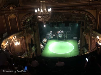 Theatre Royal Haymarket Upper Circle G4 view from seat photo