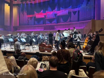 Royal Festival Hall Front Stalls E6 view from seat photo