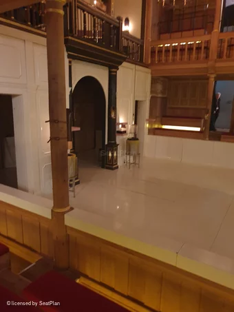 Sam Wanamaker Playhouse Playhouse Lower Gallery BC1 view from seat photo