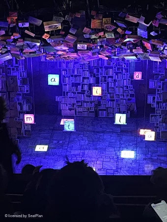 Cambridge Theatre Upper Circle M22 view from seat photo